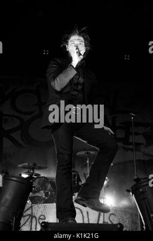 Gerard Way My Chemical Romance führt 2007 Projekt Revolution Hyundai Pavilion San Bernardino, CA Stockfoto