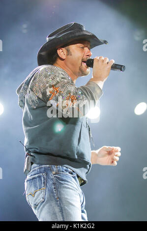 Musiker Tim McGraw spielt 2008 Stagecoach Country Music Festival Indio. Stockfoto