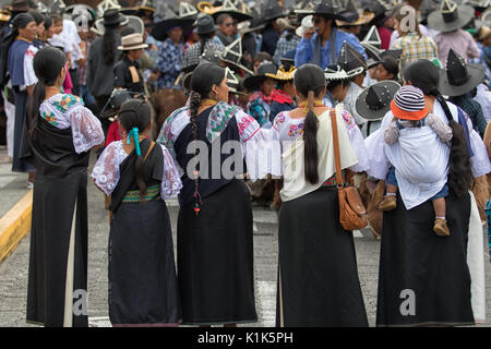 Inti Raymi jährliche Feier der Sommersonnenwende in Cotacachi Ecuador Stockfoto