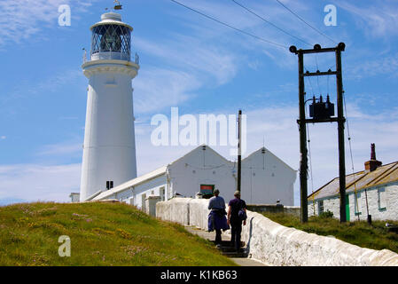 South Stack, Lighthouse, Holyhead, Anglesey, Nordwales, Vereinigtes Königreich, Stockfoto