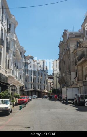 Casablanca, Marokko - Mai 7, 2017: historische Gebäude im Jugendstil in Casablanca in der Innenstadt. Stockfoto