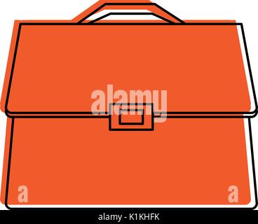 Business Briefcase icon image Vector Illustration Design orange Farbe Stock Vektor