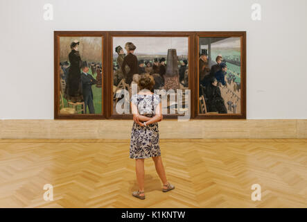 Besucher in der Nationalgalerie für Moderne Kunst in Rom, Italien Stockfoto