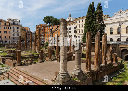 Die Gegend Sacra, Largo di Torre Argentina Square in Rom, Italien Stockfoto