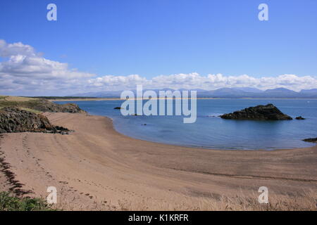 Llanddwyn Island, Rhosneigr Wald Strand, Anglesey, Wales, Großbritannien Stockfoto