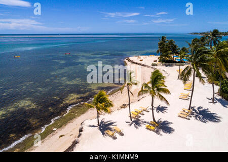 Florida, Florida Keys, Upper, Islamorada, Whale Harbour, Atlantischer Ozean, Windley Key, Luftaufnahme von oben, FL17081840D Stockfoto