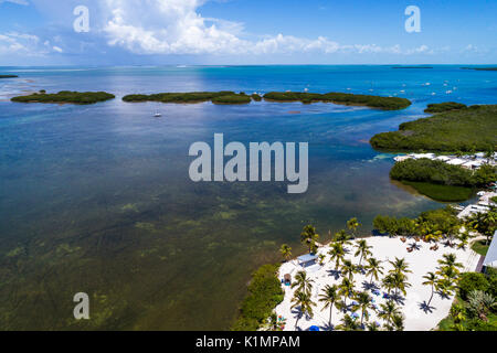Florida, Florida Keys, Upper, Islamorada, Florida Bay, Little Basin, Luftaufnahme von oben, FL17081846D Stockfoto