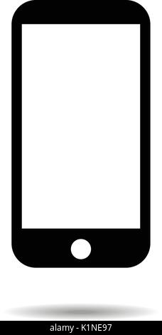 Telefon oder Smartphone Symbol, Vector Illustration in Touchscreen Stil. Stock Vektor