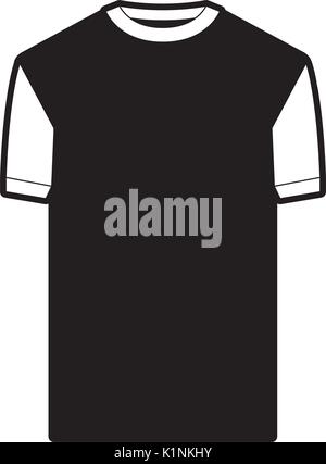 Schwarze Abschnitte silhouette t-shirt Mann Stock Vektor