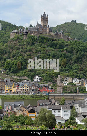 Reichsburg, Cochem, Mosel, Rheinland-Pfalz, Deutschland Stockfoto