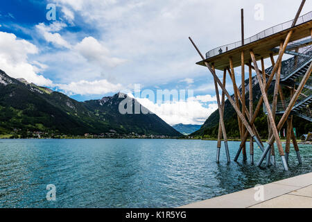 Die wunderschönen Achensee. Der höchste See im österreichischen Tirol und liegt nördlich von Jenback. Hat eine maximale Tiefe von 133 m und ideal für Wassersport Stockfoto