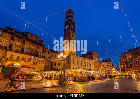 Verona-Weihnachtsmärkte, Provinz Verona, Region Venetien District, Italien Stockfoto