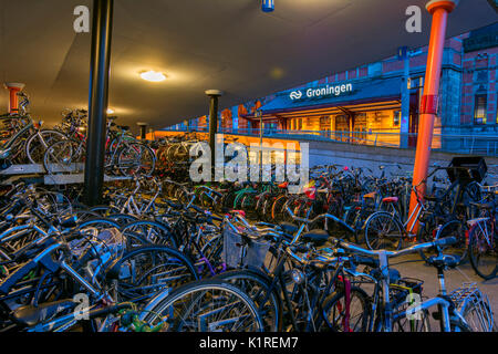 Bahnhof von Grnoningen, Nederlands. Stockfoto