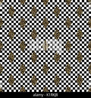 Nahtlose rhombs Geometrische schwarz-weißen Muster. Stock Vektor