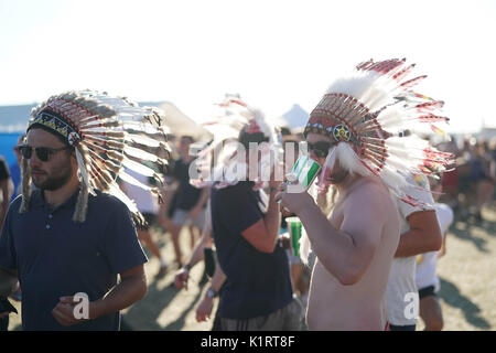 Reading, Großbritannien. 27 Aug, 2017. Allgemeine Ansichten des 2017 Reading Festival. Foto Datum: Sonntag, 27. August 2017. Photo Credit: Roger Garfield/Alamy leben Nachrichten Stockfoto