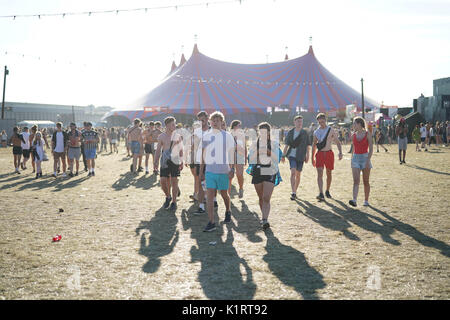 Reading, Großbritannien. 27 Aug, 2017. Allgemeine Ansichten des 2017 Reading Festival. Foto Datum: Sonntag, 27. August 2017. Photo Credit: Roger Garfield/Alamy leben Nachrichten Stockfoto