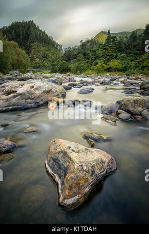 Ohinemuri Fluss, Karangahake Gorge, Neuseeland Stockfoto