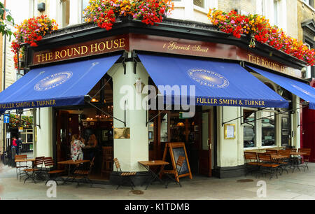 Das runde Haus ist historisch Beer House in Covent Garden, London, England. Stockfoto