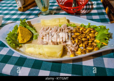 Eine Platte der lokalen peruanisches Ceviche in Lima, Peru. Stockfoto