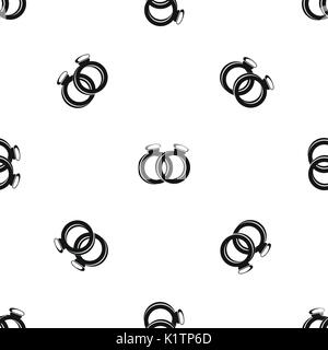 Ein paar gold Trauringe Muster nahtlose Schwarz Stock Vektor