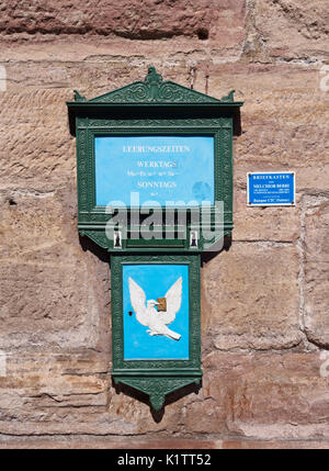 Postbox, Basel, Schweiz Stockfoto