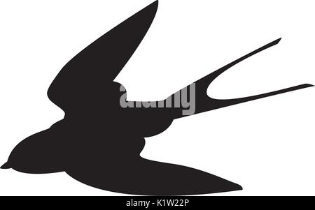 Schlucken Silhouette Vector Illustration Stock Vektor