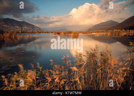 Torbiere del Sebino Naturpark, Provinz Brescia, Italien, Europa, Lombardei Bezirk. Stockfoto