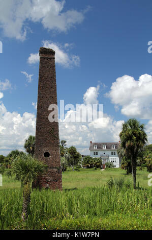 Die Pierce Butler Plantage, auf Butler Insel in Darien, Georgia gelegen, war eine der größten und erfolgreichsten Plantagen in den Zustand Stockfoto