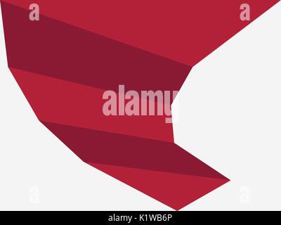 Zusammenfassung Hintergrund mit rotem Papier Klebeband. Polygonale Papier, Origami. Für Text, Vorlage Banner. Vector Illustration Stock Vektor