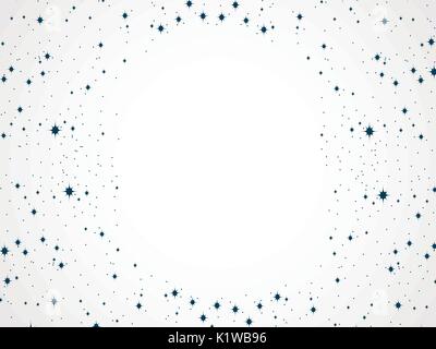 Zusammenfassung Hintergrund mit Sternen auf weißem Hintergrund. Rahmen für Text. Vector Illustration Stock Vektor