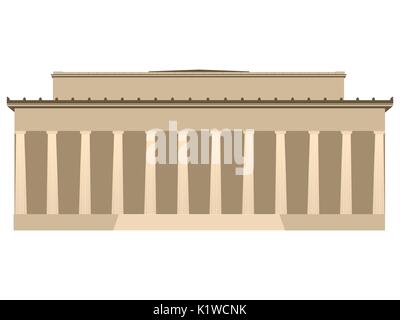 Gebäude mit Säulen. Vektor-Illustration. Stock Vektor