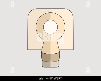 Tomographie Flachbild-Symbol. Magnetic Resonance Imaging. Vector Illustration Stock Vektor