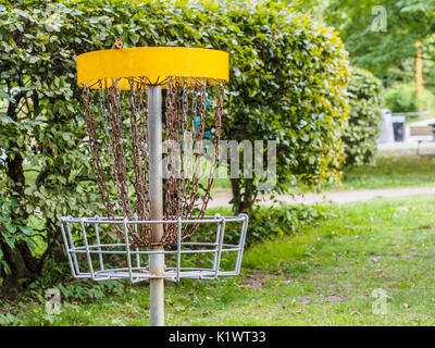 Golf disc Ziel net Stockfoto