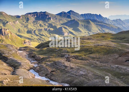 Blick Richtung Norden von Hochtor, Großglockner Hochalpenstraße, Nationalpark Hohe Tauern, Österreich Stockfoto