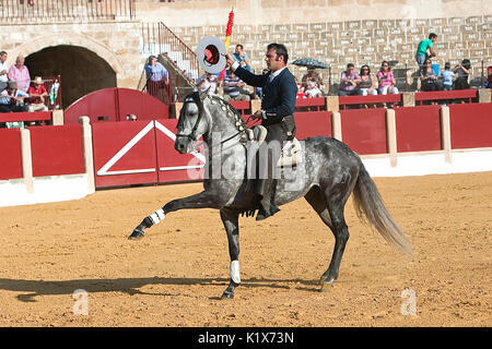 Alvaro Montes, Stierkämpfer zu Pferd Spanisch, Ubeda, Jaen, Spanien, 29. September 2011 Stockfoto