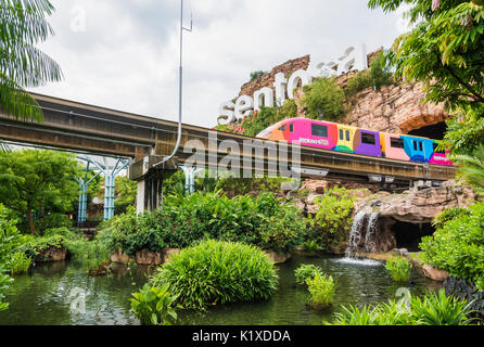 Insel Sentosa Monorail Bahn, Sentosa, Singapur Stockfoto