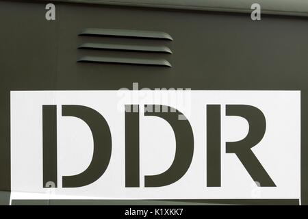 DDR oder DDR Zeichen Stockfoto
