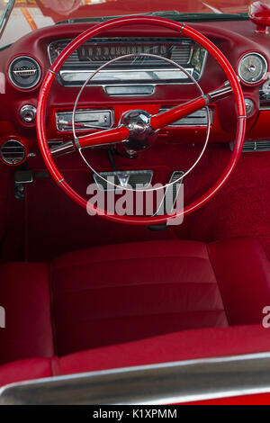 Detail eines roten Cadillac Eldorado Stockfoto