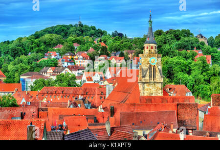 Blick auf die Altstadt von Tübingen, Baden Württemberg, Deutschland Stockfoto