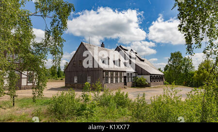 Oberfläche Gebäuden im historischen Silberbergwerk "Alte Elisabeth" in Freiberg, Sachsen Stockfoto