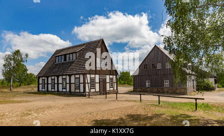 Oberfläche Gebäuden im historischen Silberbergwerk "Alte Elisabeth" in Freiberg, Sachsen Stockfoto