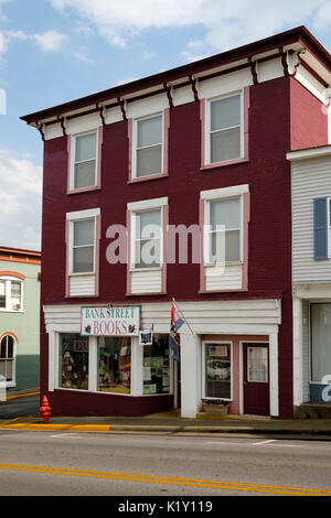 Bank Street Bücher, Landrum Gebäude, 201 West Main Street, Luray, Virginia Stockfoto