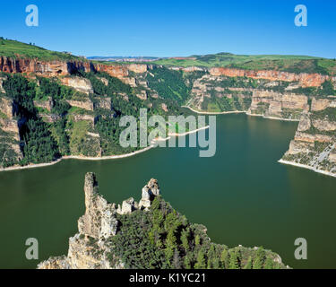 Bighorn Lake und Canyon in der Nähe von Fort Smith, Montana Stockfoto