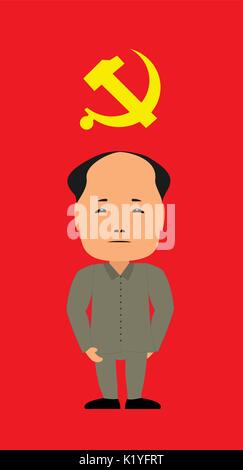 Mao Zedong Cartoon Stock Vektor