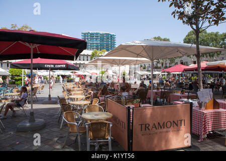 Grand Casemates Square, der Hauptplatz im Zentrum von Gibraltar, am nördlichen Ende der Hauptstraße Stockfoto