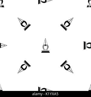 Pierrot clown Muster nahtlose Schwarz Stock Vektor