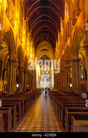 Interieur, die St. Mary's Cathedral, Sydney, New South Wales, Australien Stockfoto