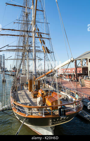 Texas, Galveston, Texas Seaport Museum, 1877 Tall Ship elissa Stockfoto