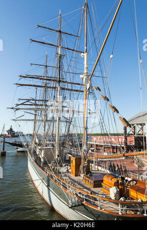 Texas, Galveston, Texas Seaport Museum, 1877 Tall Ship elissa Stockfoto