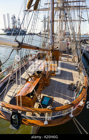 Texas, Galveston, Texas Seaport Museum, 1877 Tall Ship elissa Stockfoto